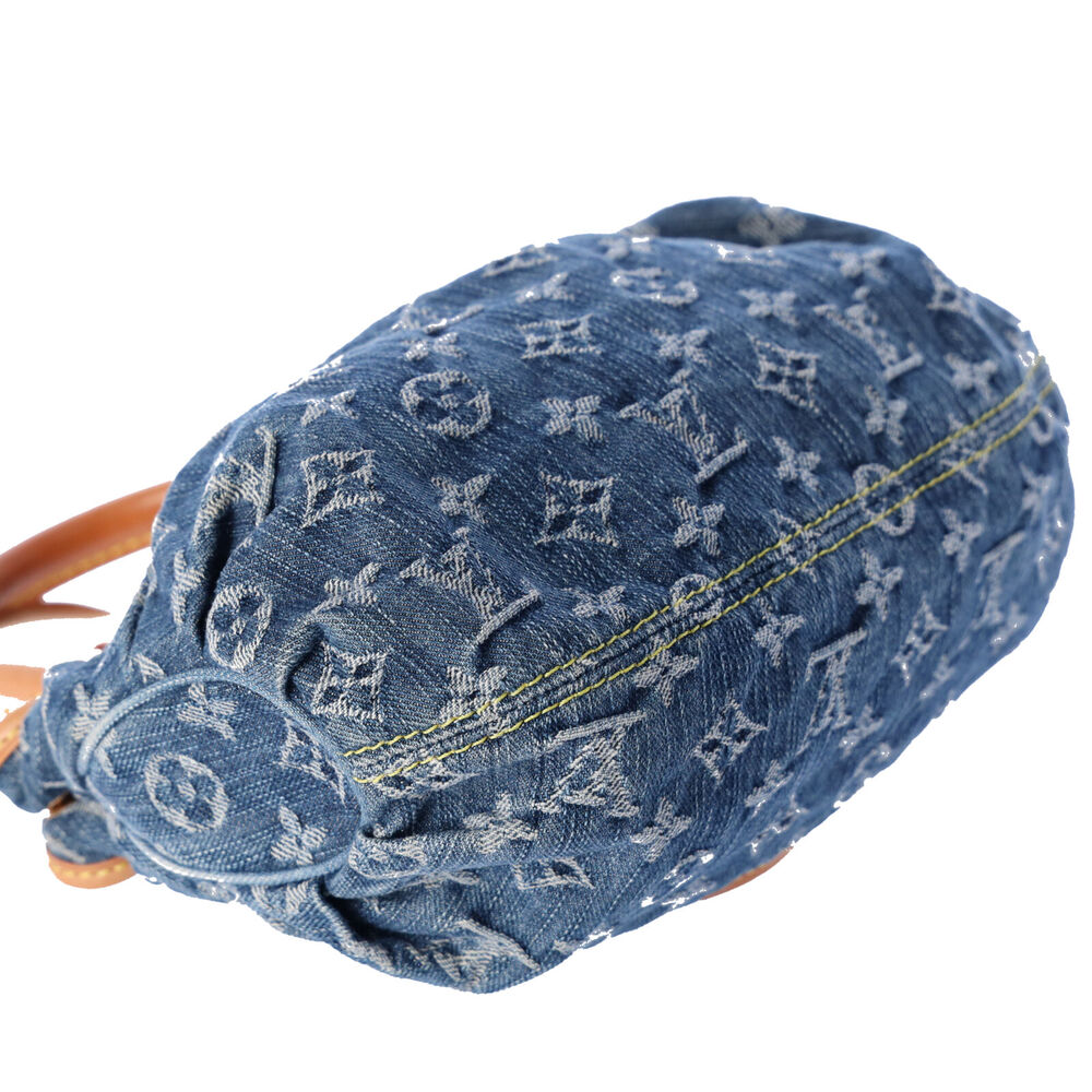 Louis Vuitton Monogram Blue Denim Monogram Small Handbag Pleaty Satchel M95020 - Picture 7 of 9